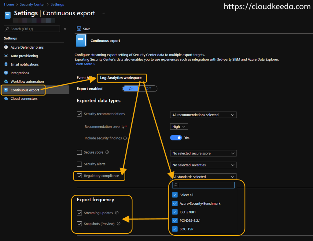 Azure Security Centre Export Report