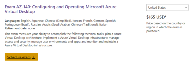 AZ-140: Azure Virtual Desktop Specialty Exam Study Guide