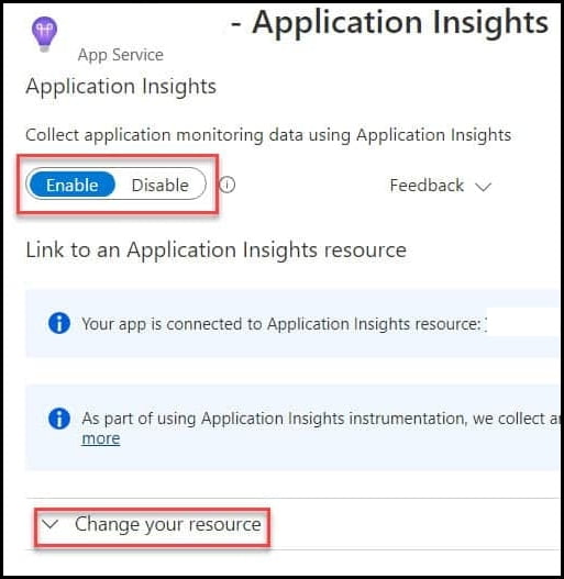 How to Enable Application Insights for your Web App